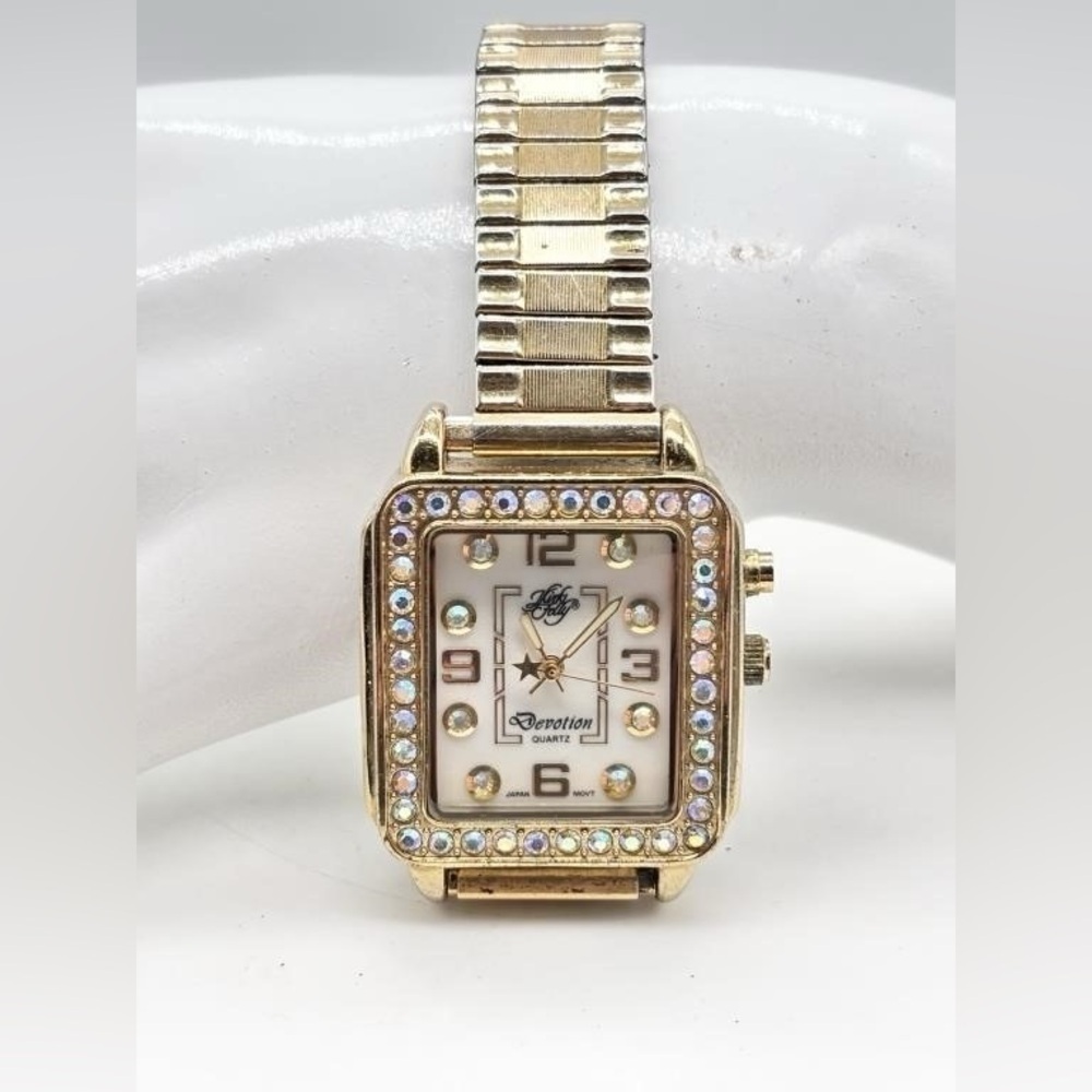 Kirks Folly Gold Watch with Multicolor Accents